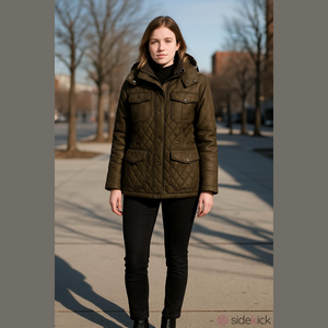 US Polo Association Quilted Jacket Olive Green Size 56